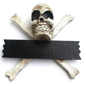 New CUSTOM MADE Poison Skull Pirate Halloween Wood Sign Room Decor Decoration